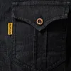 Camicie casual da uomo primavera autunno uomo cotone elastico denim manica lunga panno da cowboy di qualità per uomo abbigliamento firmato da uomo slim fit