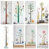 Cartoon Baum Tiere Höhenmessung Wandaufkleber für Kinderzimmer Schlafzimmer Kinderzimmer Dekoration Selbstklebendes Höhenlineal Wandbild