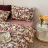 Bedding sets 100Cotton Floral Print Vintage Bedding Set Simple Comfortable Duvet Cover Set with Sheet Comforter Covers cases Bed Linen Z0612