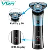 Vgr Electric Shaver Professional Razor Waterfoof Beard Trimmer Rotary 3Dフローティングシェービング充電充電式電気v-326