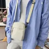 Bolsas para noite masculina casual bolsa tiracolo minimalista celular corpo pequeno mochila viagem ao ar livre preto branco cor ombro