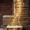 Strängar utomhus LED Waterfall Fairy Icicle Lights 200 Luces Solar String Christmas Tree Light For Holiday Party Garden Decoration