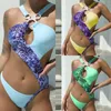 Women's Swimwear 2023 European And American Band Leopard Print One-Piece Bikini Swimsuit For Women