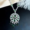 Kedjor Brand Fashion Party Feast Jewelry for Women Banket Flower Pendant Crystal Necklace Hyperbole Fine Costume