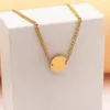 Pendant Necklaces Round Women Korean Fashion Jewelry Stainless Steel Circle Choker Bijoux Femme Christmas Gift For Boyfriend