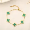 2023 Classic Fashion Charm Four-leaf Clover Designer Gold Bracelet for Valentine Day Engagement Jewelry