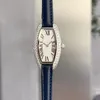 Kobiet Diamentowy zegarek prostokątny projekt lufy z szwajcarskim ruchem kwarcowym Super Release Vertigo Sapphire Mirror Italian Belt Imported Big Brand Watch