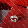 Miłośnicy Diamond Ring Designer Rings Men Men Pierścień Wedding Fashion Srebrny Srebrna Biżuteria rocznica świąteczna