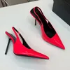 Women Red Bottoms Designer Heels Dress Shoes Luxury High Heel 11CM Pointed Toes Pumps Fashion Patent Leather Stiletto Heel Evening shoes Wedding Slingbacks shoes