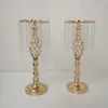 Party Decoration Flower Stand smidesjärn Crystal Candlestick Twist Ornament Table Electroplating Guide