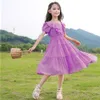 Girl's Dresses Girls Short-sleeved Dress Summer New Children's Princess Little Girl Elegant Avant-garde Premium R230612