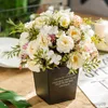 Torkade blommor datorer Peony Artificial China Högkvalitativ Silk Flower Head Plastic Branch For Wedding Wholesale Flores