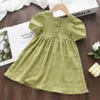 Mädchen Kleider 2023 Sommer Solide Toddle Baby Mädchen Kleidung Neue Knie-länge für Kinder Kinder Mode Kleid R230612