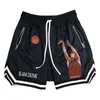 Mäns shorts anime gym shorts för män kvinnor fitness slam dunk sakuragi hanamichi kaede rukawa basket cool kawaii tryck knapp sommar 230612