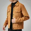 Hommes vestes 2023 hommes printemps veste décontracté rétro moto manteau coréen mince travail manteaux col rabattu pour