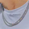 Подвесные ожерелья USA Stock Fine Jewelry Hip Hop 925 Серебряное серебро VVS Moissanite Diamond Classic Tennis Chain Ожерелье для мужчин Women J0612