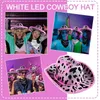 Boinas luminosas LED Cowboy Sombrera Flatina parpadeante Vaceta de luz de luz Boda Fiesta de la novia Hallowen