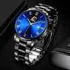 Andra klockor Fashion Mens Gold Stainless Steel Watches Luxury Minimalist Quartz Wrist Watch Men Business Watch Relogio Masculino 230609