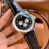 U1 TOP AAA Bretylizowanie luksusowy zegarek Montre de Luxe 48mm B06 B01 Navitimer Chronograph Ruch Bateria Kwarc Srebrna tarcza Zegarek zegar Staży Stalowe zegarki