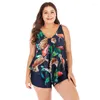 Roupa de banho feminina 2023 estampada tigre plus size duas peças tanquíni biquíni banhista maiô esportivo push up moda praia natação maiô