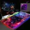 Rests Cooles abstraktes Design, benutzerdefiniertes RGB-Gaming, großes Mauspad, Gamer-LED-Computer-Mauspad mit Hintergrundbeleuchtung, Teppich für Tastatur, Schreibtischunterlage