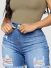 Damen-Jeans, Sommer, lässig, Damen-Denim-Shorts, enge Streetwear, zerrissene Jeans mit rohem Saum, klassische Mode, blaue Vintage-Shorts, bequeme Jeans