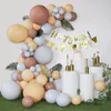 Partij Decoratie Retro Champagne Bonen Pasta Kleur Ballon Ketting Accessoires Verjaardag Doop Voorstel Benodigdheden Set