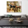 Abstract Landscape Canvas Art Race Oil Painting Handmade Impressionistic Artwork