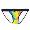 Rainbow Bikini Męskie Budzki Męskie Briefy pływające pchaj tanga seksowne puszki gejowskie do kąpieli do kąpieli szorty plażowe Desmiit 2023 230612