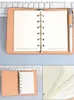 Couverture rigide A7 poche bloc-notes petit cahier à spirale Journal 6 anneaux classeur planificateur Mini portable carnet de notes papeterie cadeau