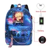 Backpack My Hero Academia Katsuki Bakugo Backpack Teen Girls Boy School Bag USB Charging Port Laptop Bag Anime Nylon Mochila Escolar J230517