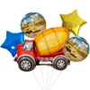 Party Decoration Transportation Balloon Birthday Car Aircraft Fire Truck Ballonger för pojkar Transportfordon Tecknad leksaker Arche Ballon