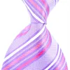 8 Styles New Classic Striped Men Purple Neckties Jacquard Woven 100% Silk Blue and White Men's Tie Formal Business Neckties F193s