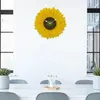 Wall Clocks Indoor Outdoor Clock Silent Non Ticking Waterproof Decorative 12 Inch Sunflower For Bathroom