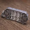 Kedjor äkta 999 fin silver rik abacus form hänge stämplade ren silver999