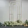 Party Decoration 1/3PCS Luxury Outdoor Lawn Wedding Backdrops Frame Stage Welcome Banner Sign Balloon Display Stand Flower Arch Backgrounds