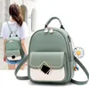 Backpack Backpack Women Solid Color Small Backpack Girl Cute Casual PU Leather Backpack Female Bagpack Packbags for Student Mochilas J230517