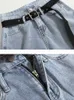 YuooMuoo Denim 2022 New Summer Casual Pressure High Waist Jeans Shorts with Belt South Korean Women's Bottom P230606