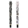 Jinhao Metal Silver Rollerball Pen SKULL SKULL SKULL SKULL CAP FINE PUNKT 0,5 mm ciężka kolekcja starożytna prezent pisania