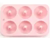 Silicone Donut Mold Baking Pan DIY Doughnuts 6 graid Mould Maker Non-stick Silicone Cake Mold Pastry Baking Tools new