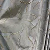 Vorhang Amerikanische Retro Relief Blatt Gold Seide bestickte Vorhänge Hochpräzise Jacquard-Verdunkelungsfenstervorhänge für Wohnzimmer Schlafzimmer
