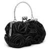 Kvällspåsar Handväska Kvinnor Tote Bag Rose Flower Mönster Koppling Party Bridal For Women Bolsa Feminina Bolso Mujer