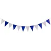 Decorazione per feste 12 bandiere 17 cm Ghirlande di striscioni blu colorati Ghirlande di stamina di compleanno Gagliardetto Baby Shower Forniture per ghirlande di nozze