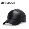 JAMELOON Nieuwe mode hoge kwaliteit kunstleer PU Cap zomer casual snapback baseball caps voor mannen vrouwen platte hoed whole278F