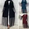 Abbigliamento etnico Eid Open Abaya Dubai Turchia Kaftan Abito da donna musulmana Kimono Ccardigan Abito arabo islamico Ramadan Mubarak Djellaba
