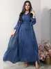 Etnische kleding Siskakia Mode Moslim Tweedelige Abaya Jurk Set Chique Heldere Zijde Zacht Satijn Dubai Turkije Arabische Wrap Gewaad Corban Eid Al