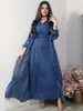 Roupas étnicas Siskakia Moda Muçulmana Duas Peças Abaya Vestido Conjunto Chique Brilhante Seda Suave Cetim Dubai Turquia Árabe Envoltório Robe Corban Eid Al