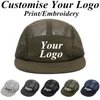 Ball Caps Custom Logo Sneldrogende Mesh Baseball Cap Voor Mannen Vrouwen Verstelbare Platte Rand 5 Panel Snapback Outdoor Ademende Sport Zonnehoed