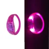 Silicone Sound Controlled LED Light Bracelet Festive Party Supplies Activated Glow Flash Bangle Pulseira Presente Festa de Casamento Favores Festival de Carnaval