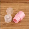 100pcs/działka hurtowa pusta plastikowa 15 ml mini różowa butelka z płyny z klapką 0 podróżną podróż 15 gramów kobiet kosmetyków Qty PCWH